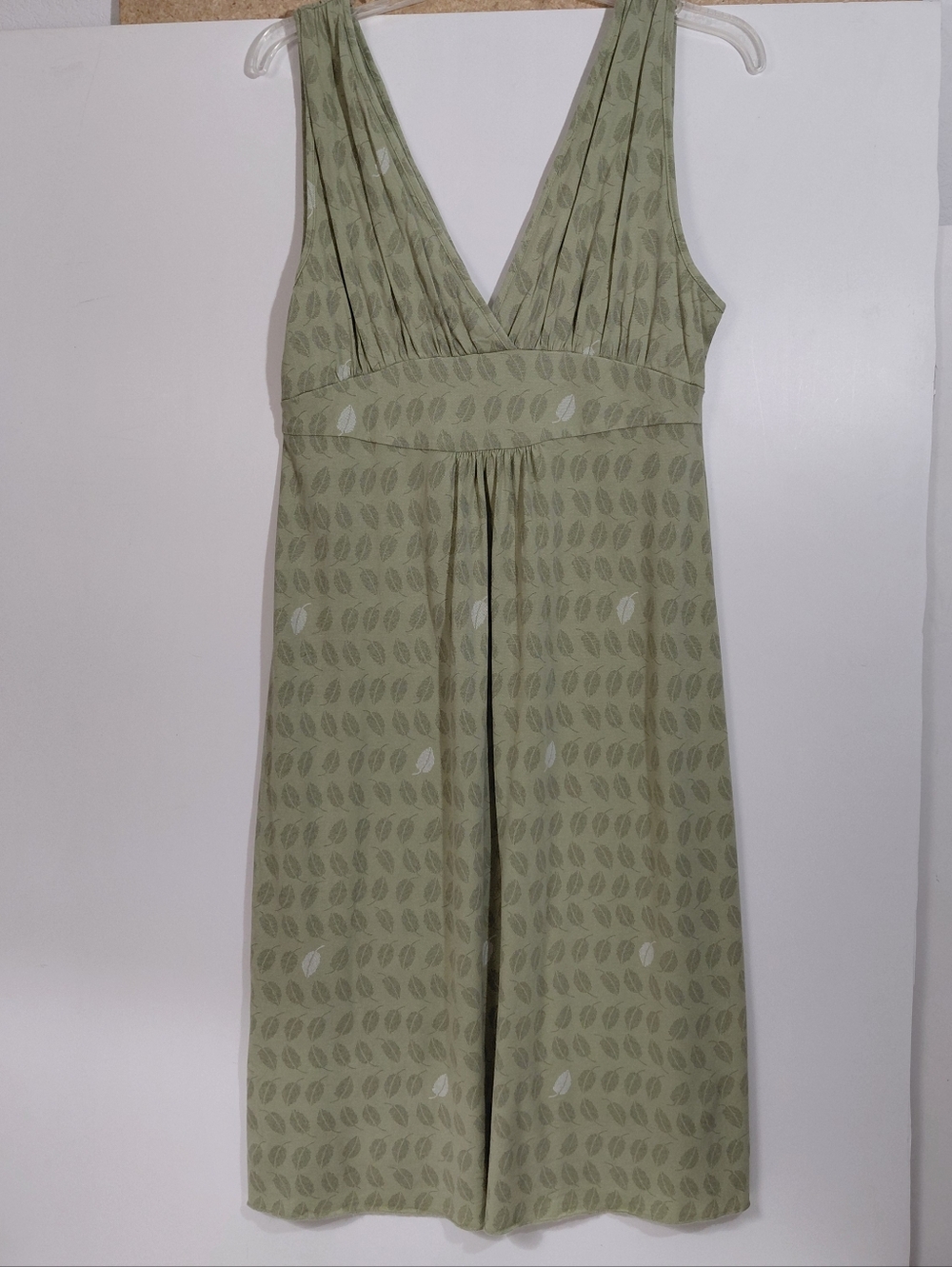 Alfani Intimates XL Pima Cotton Sleeveless Babydoll Green empire waist V Neck